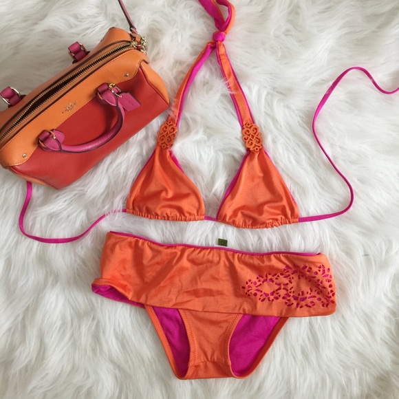 BECCA Other - Becca By Rebecca Virtue colorblock bikini set.